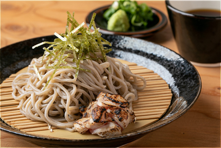 炙り鶏のつけ蕎麦